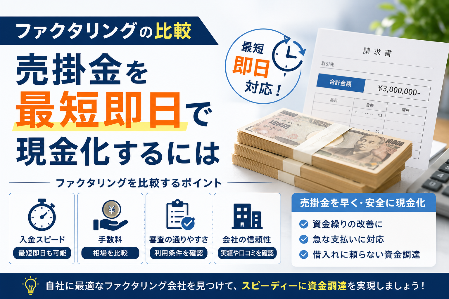 ファクタリングで売掛金を現金化する方法を解説