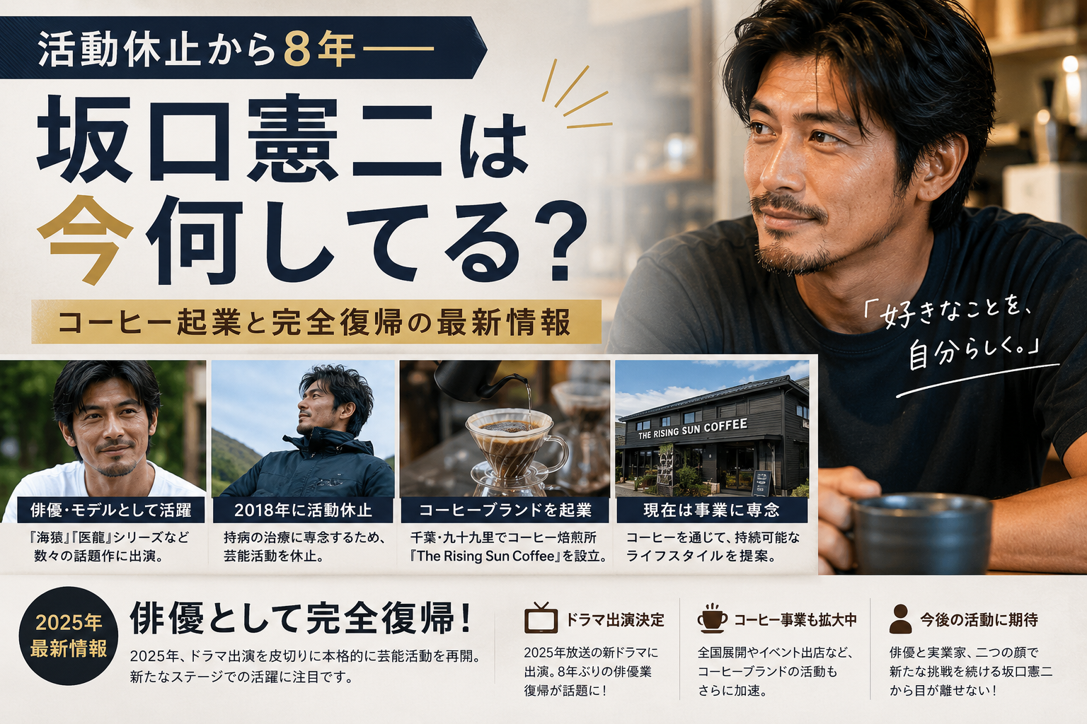 坂口憲二は今何してる？